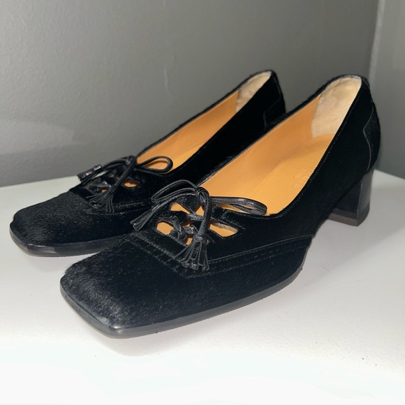 Hermes Paris Black Pony Hair Tassel Heels Size 35 1/2 - Picture 8 of 11